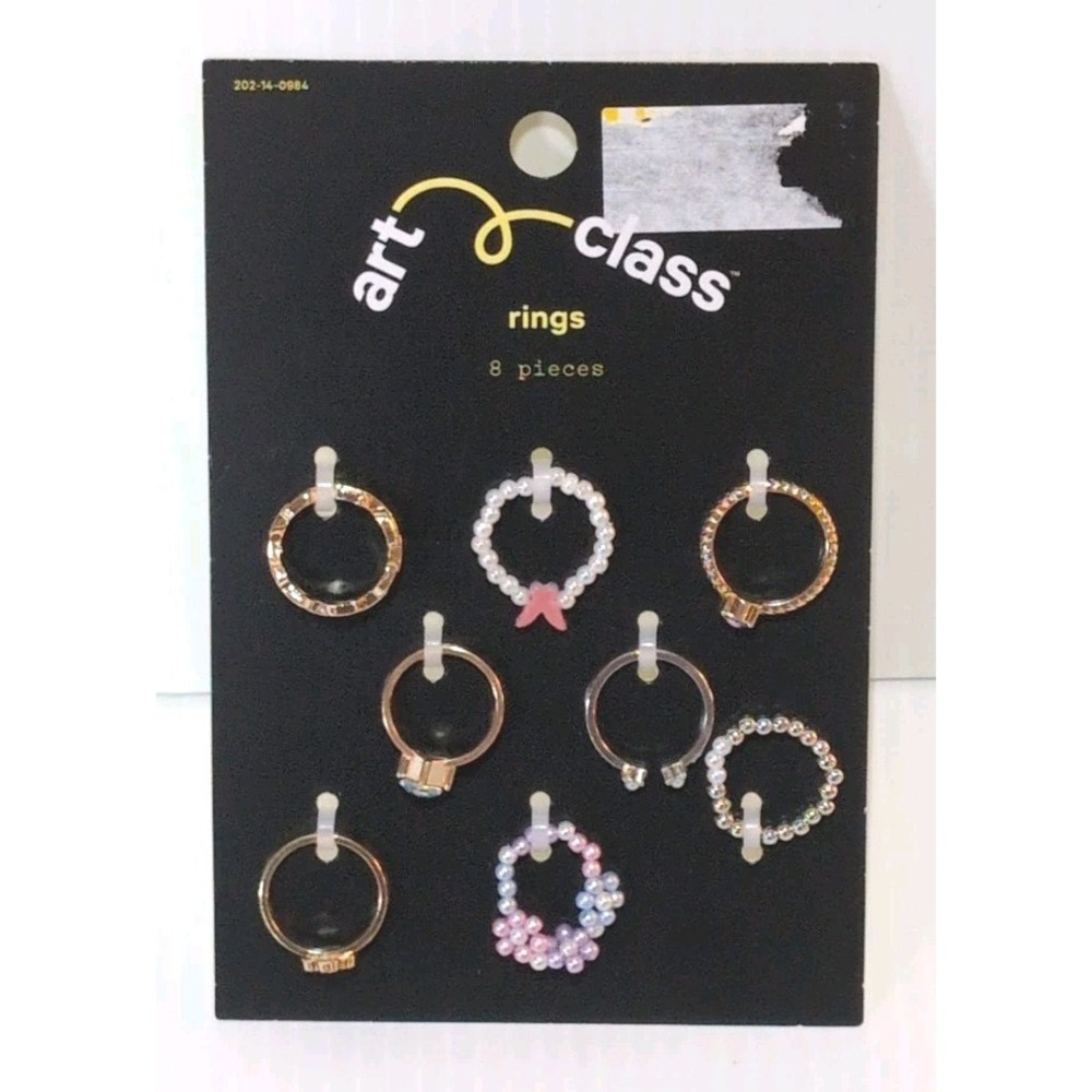 Girls' 8pk Smiley Flip Ring Set - art class™ New